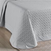 Cobre Leito Queen Madri Percal 200 Fios 100% Algodão 3 Peças - Cinza - 2