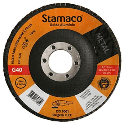 Flap 115x22 Metalurgico Grão 40 - 7050 - Stamaco Flap 115x22 Metalurgico Grao 40 Stamaco 705.0