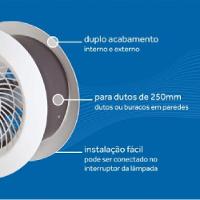 Exaustor Axial De 25cm 220 Volts Premium - 436 - Ventisol Ventilador Axial Exaustor 25cm 220v Premium - 436 - Ventisol - 3