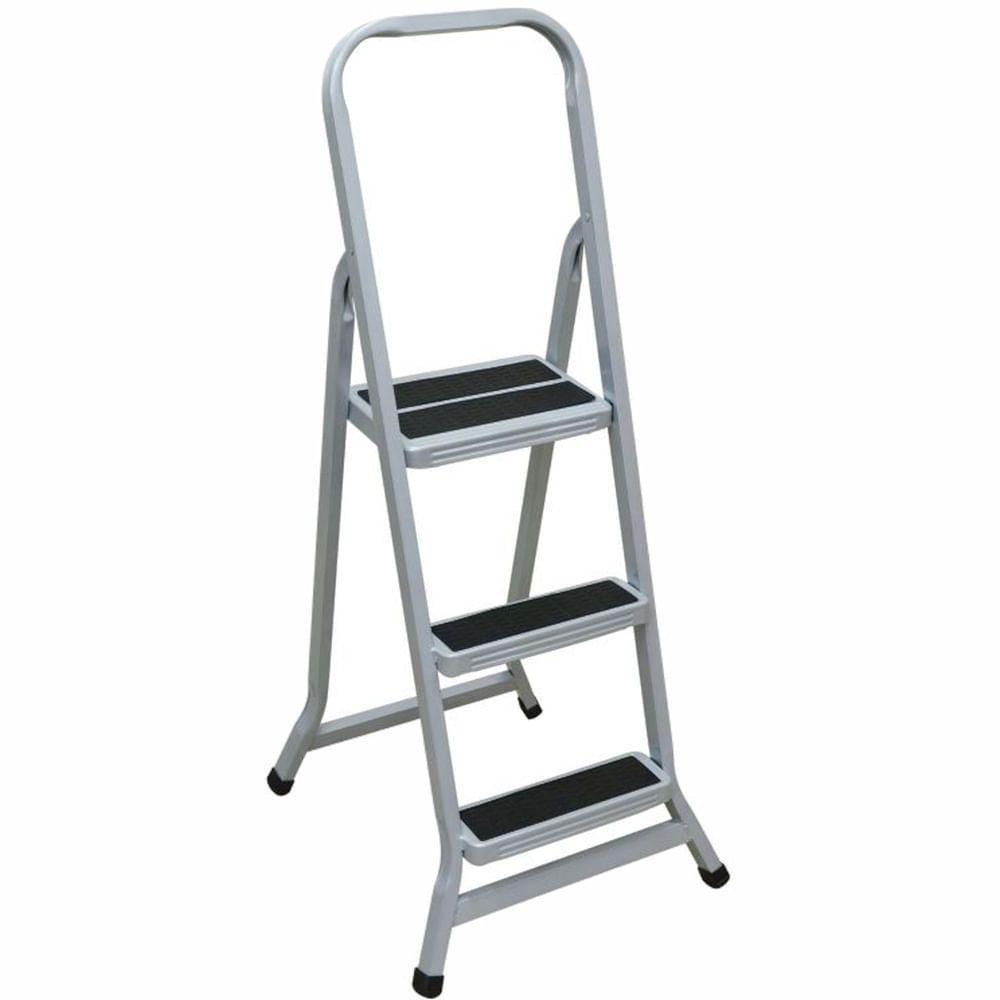 Escada Leve E Forte Prata 3 Degraus - 013003 - Açomix - 1