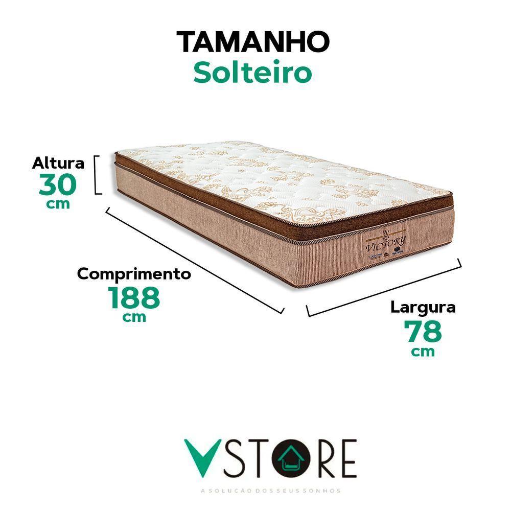 Colchão Victory Molas Ensacadas Solteiro V-store 78x188x30 - 3