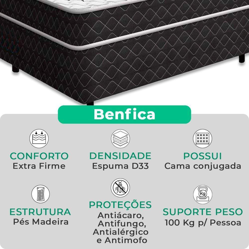 Cama Conjugada Casal Benfica D33 V-store 138x188x50 - 2