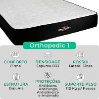 Cama Box Branco E Colchão Orthopedic D33 Vstore 88x188x30 - 2