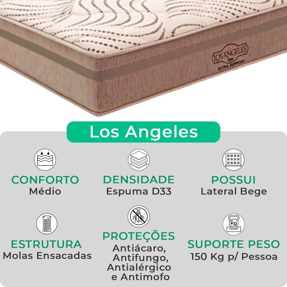Colchão Los Angeles Molas Ensacadas V-store Tamanho Colchão Los Angeles 78x188x28 - 2