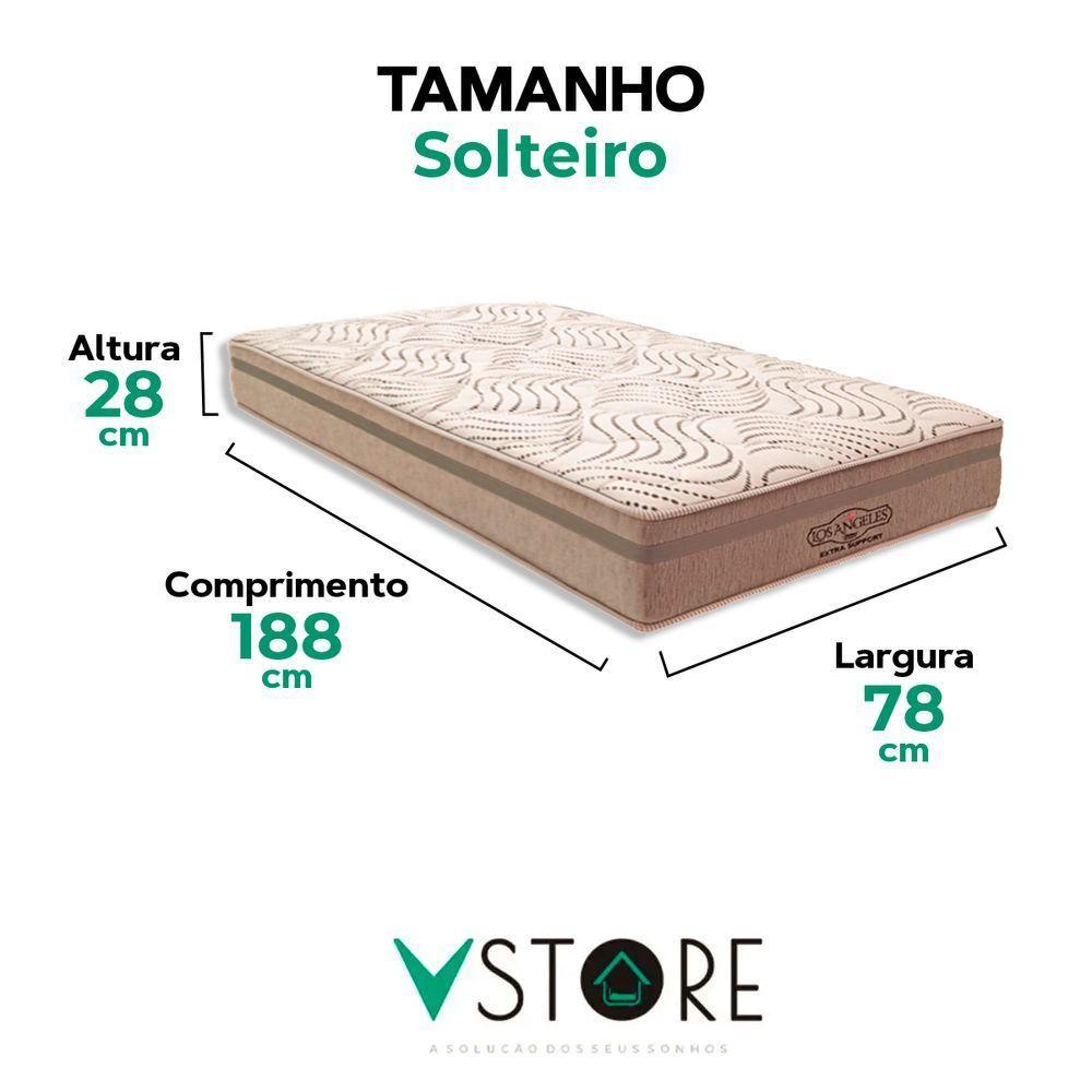 Colchão Los Angeles Molas Ensacadas V-store Tamanho Colchão Los Angeles 78x188x28 - 3