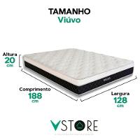 Colchão Dallas Molas Ensacadas Viúva V-store 128x188x20 - 3