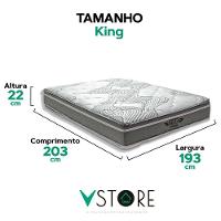 Colchão Ibiza Molas Ensacadas King V-store 193x203x22 - 3