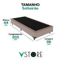 Cama Box Solteirão Bege V-store 96x203x44 - 3