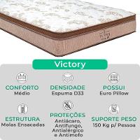 Cama Box Solteirão Marrom E Colchão Victory Molas Vstore - 2