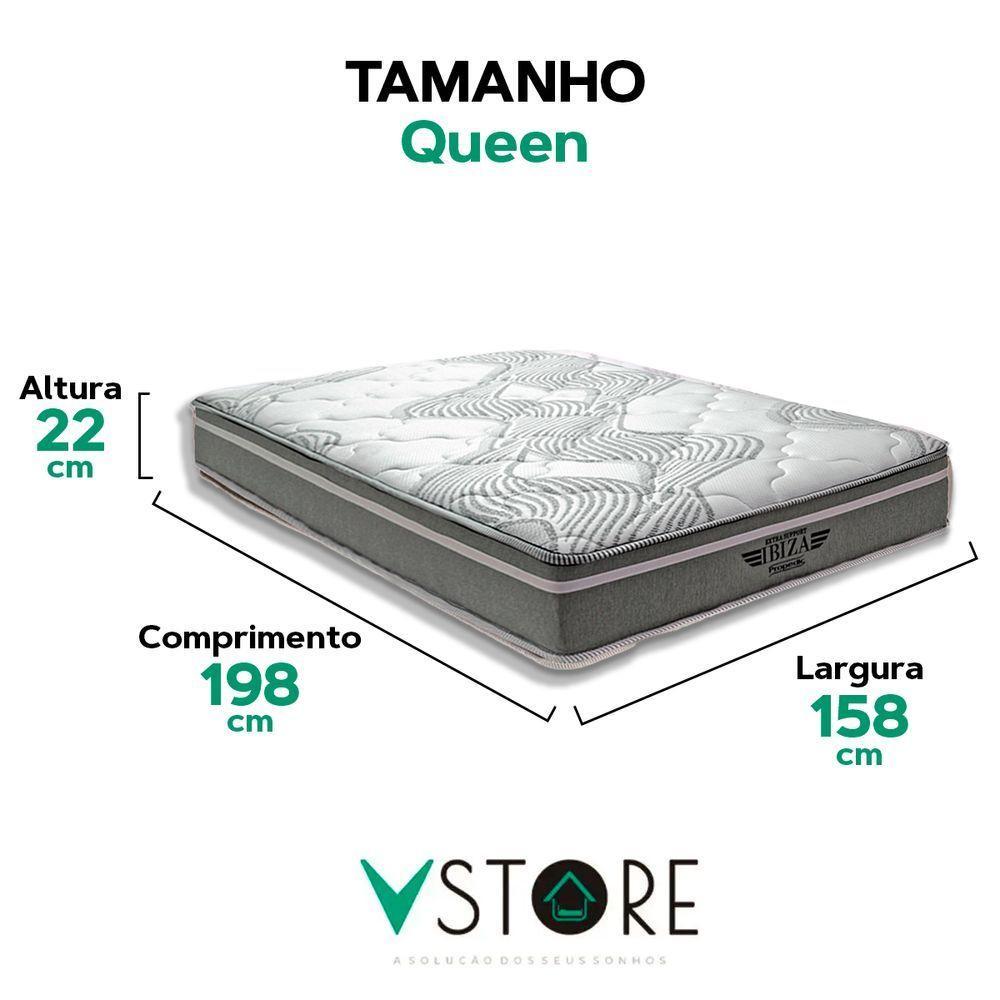 Colchão Ibiza Molas Ensacadas Queen V-store 158x198x22 - 3
