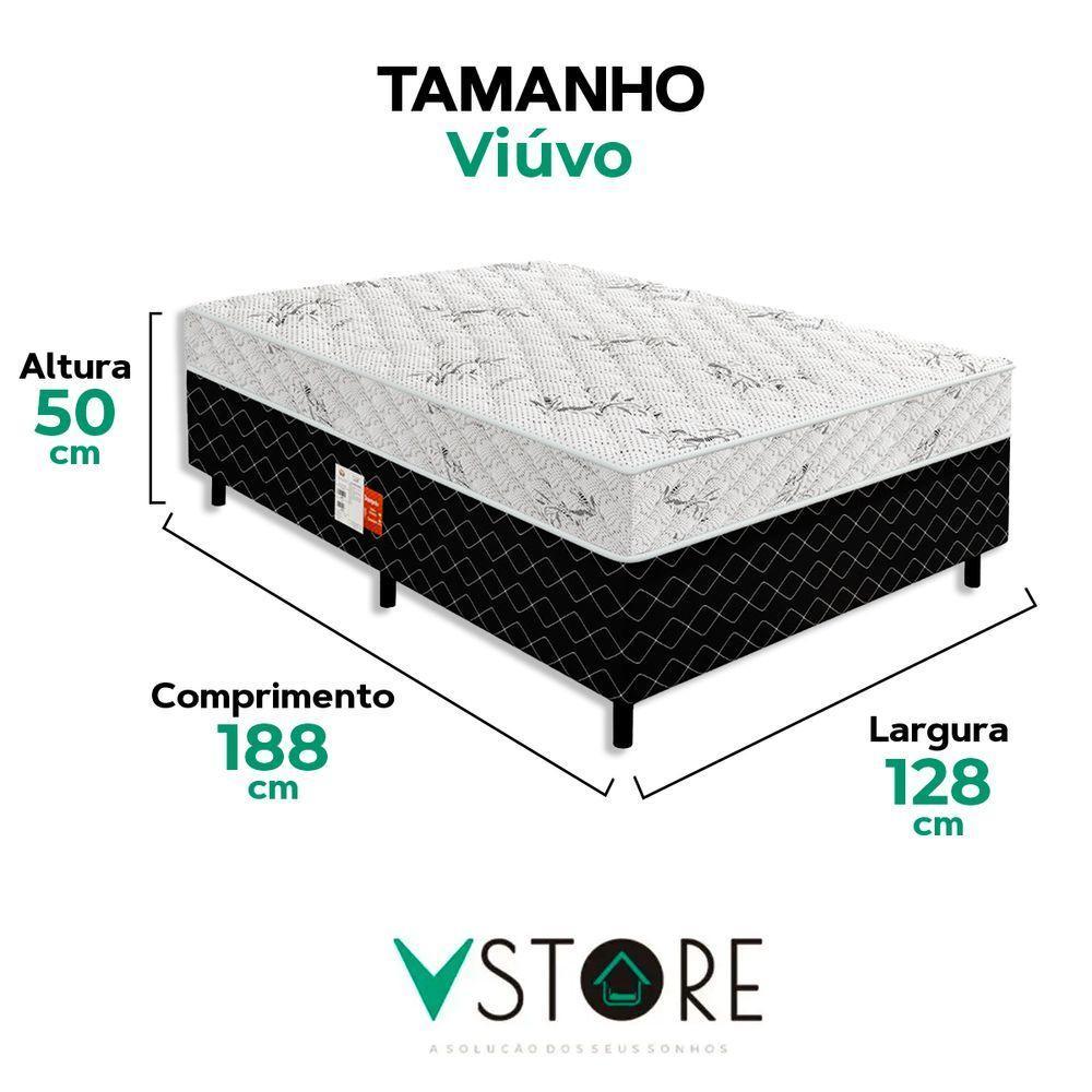 Cama Conjugada Viúva Ultra Confort Molas Ensacadas V-store 128x188x50 - 2