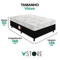 Cama Conjugada Viúva Ultra Confort Molas Ensacadas V-store 128x188x50 - 2