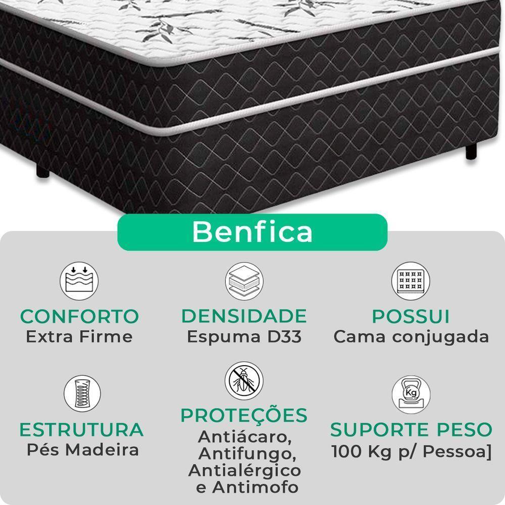 Cama Conjugada Solteiro Benfica D33 V-store 88x188x50 - 2