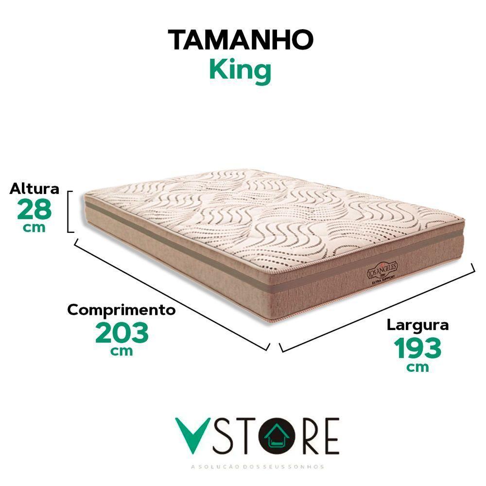 Colchão Los Angeles Molas Ensacadas King V-store 193x203x28 - 3