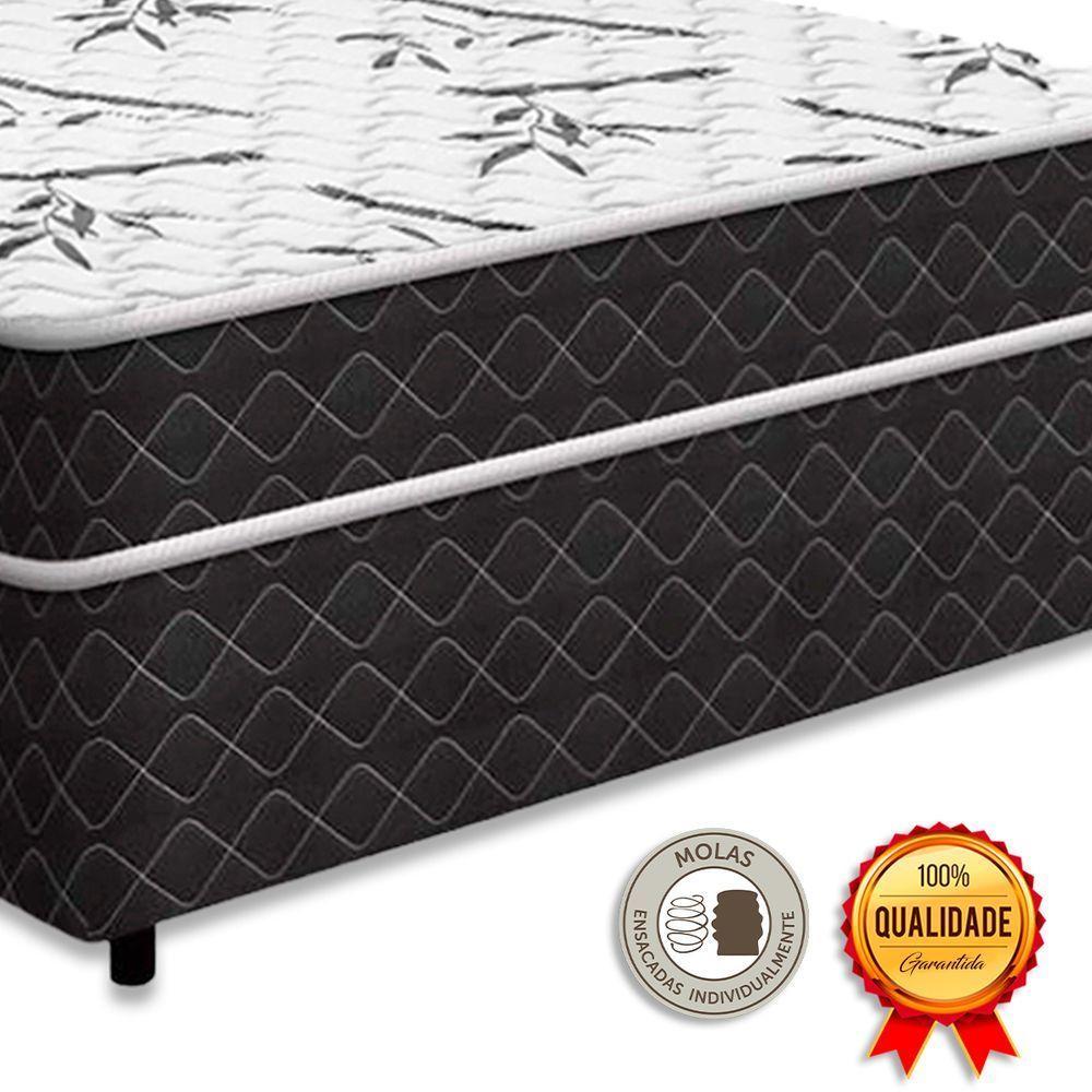 Cama Conjugada Benfica Espuma D33 Preto V-store Tamanho 128x188x50 - 2