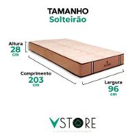 Colchão Madrid Molas Ensacadas Solteirão V-store 96x203x28 - 3