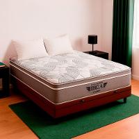 Cama Box Viúvo E Colchão Ibiza Molas V-store 128x188x22 Marrom - 1