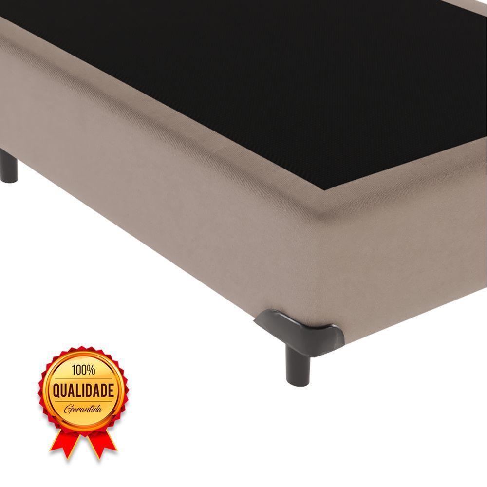 Cama Box Solteiro Bravus 88x188x44 Bege - 4