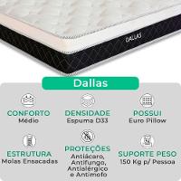 Cama Box Solteirão Cinza E Colchão Dallas Molas Vstore - 2