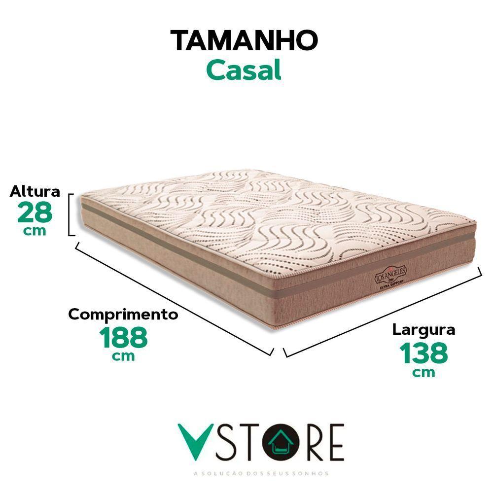 Colchão Los Angeles Molas Ensacadas V-store Tamanho Colchão Los Angeles 138x188x28 - 2