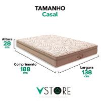 Colchão Los Angeles Molas Ensacadas V-store Tamanho Colchão Los Angeles 138x188x28 - 2