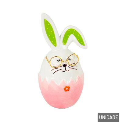 Enfeite Decorativo De Páscoa Coelho Porcelana 15cm - Tudo Em Caixa