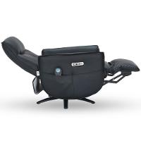 Poltrona De Massagem Reclinável Elétrica Com Aquecimento Bravinni L07 Couríssimo Preto - Lyam Decor - 7