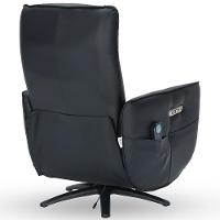 Poltrona De Massagem Reclinável Elétrica Com Aquecimento Bravinni L07 Couríssimo Preto - Lyam Decor - 9