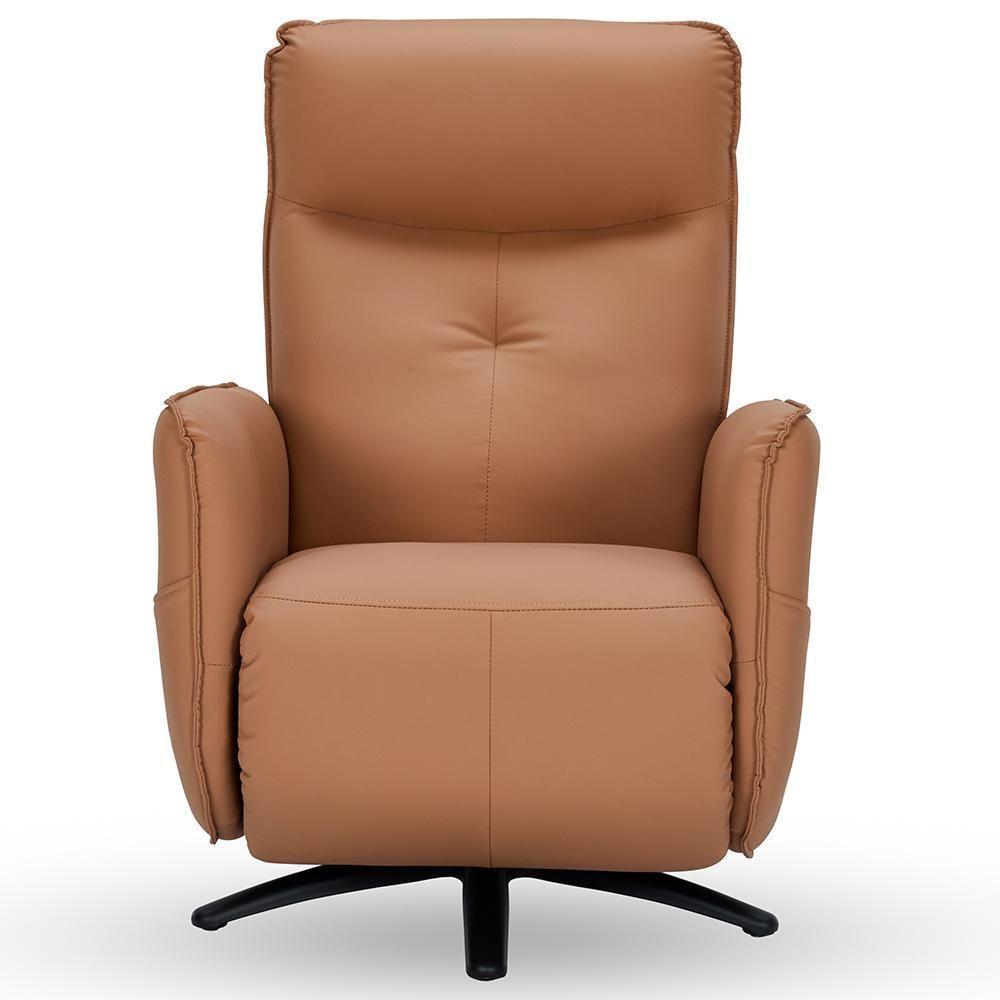 Poltrona De Massagem Reclinável Elétrica Com Aquecimento Bravinni L07 Couríssimo Caramelo - Lyam Decor - 3