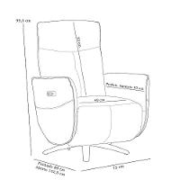 Poltrona De Massagem Reclinável Elétrica Com Aquecimento Bravinni L07 Couríssimo Caramelo - Lyam Decor - 5