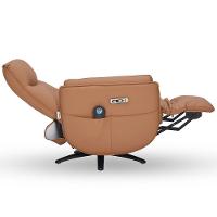 Poltrona De Massagem Reclinável Elétrica Com Aquecimento Bravinni L07 Couríssimo Caramelo - Lyam Decor - 6