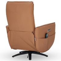 Poltrona De Massagem Reclinável Elétrica Com Aquecimento Bravinni L07 Couríssimo Caramelo - Lyam Decor - 8