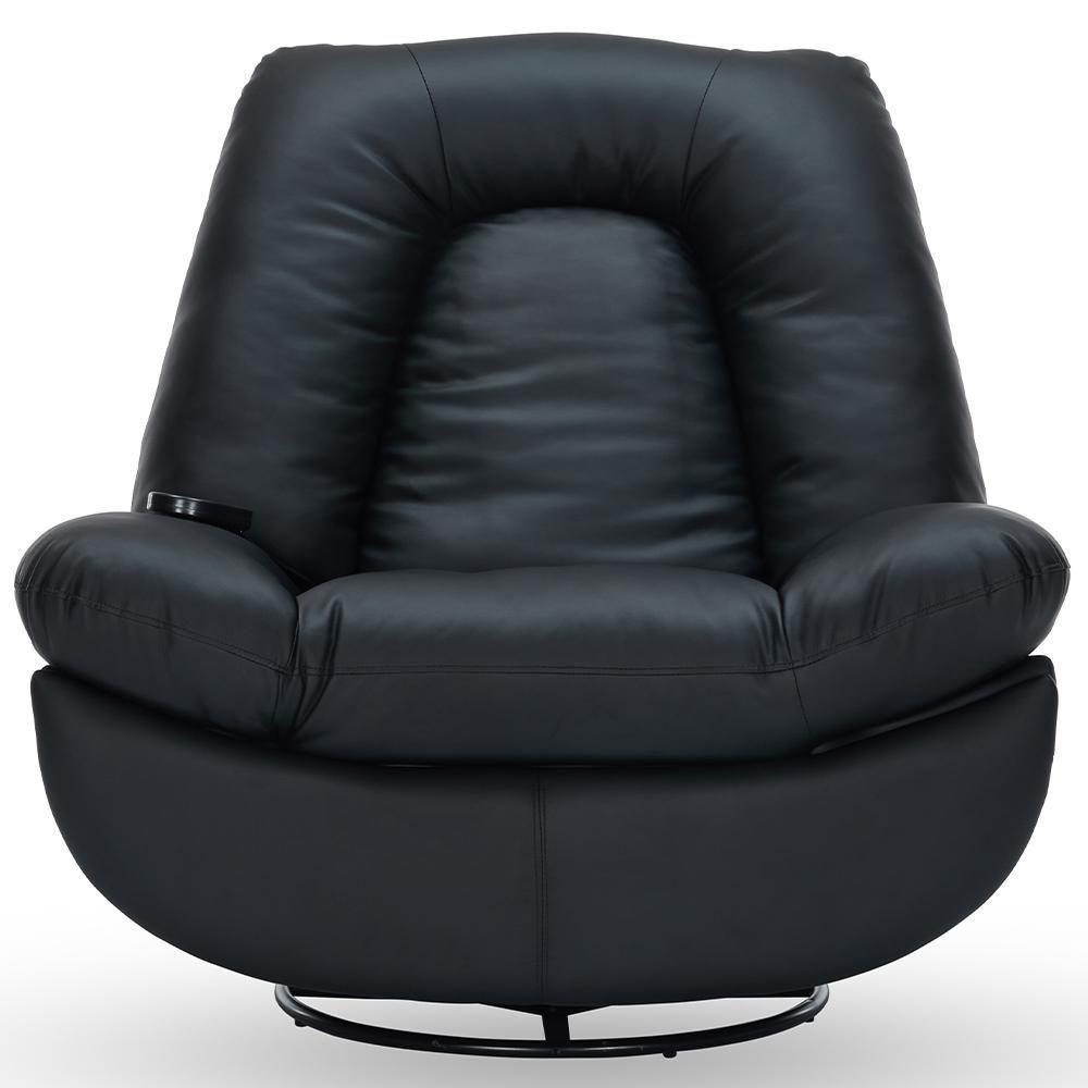 Poltrona Reclinável Elétrica Com Massagem E Aquecimento Salvana L07 Couríssimo Preto - Lyam Decor - 3