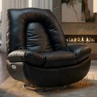 Poltrona Reclinável Elétrica Com Massagem E Aquecimento Salvana L07 Couríssimo Preto - Lyam Decor - 2