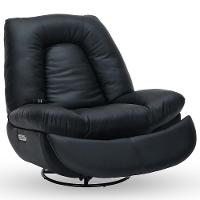 Poltrona Reclinável Elétrica Com Massagem E Aquecimento Salvana L07 Couríssimo Preto - Lyam Decor - 7