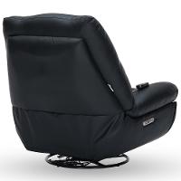 Poltrona Reclinável Elétrica Com Massagem E Aquecimento Salvana L07 Couríssimo Preto - Lyam Decor - 9