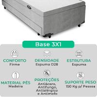 Bicama Box Baú Com Cama Auxiliar Solteiro 78x188x44 Cinza - 2