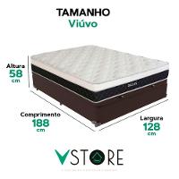 Cama Box Baú Viúvo Marrom E Colchão Dallas Molas Vstore - 3