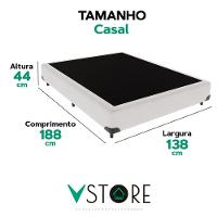 Cama Box Casal Branco V-store 138x188x44 - 3