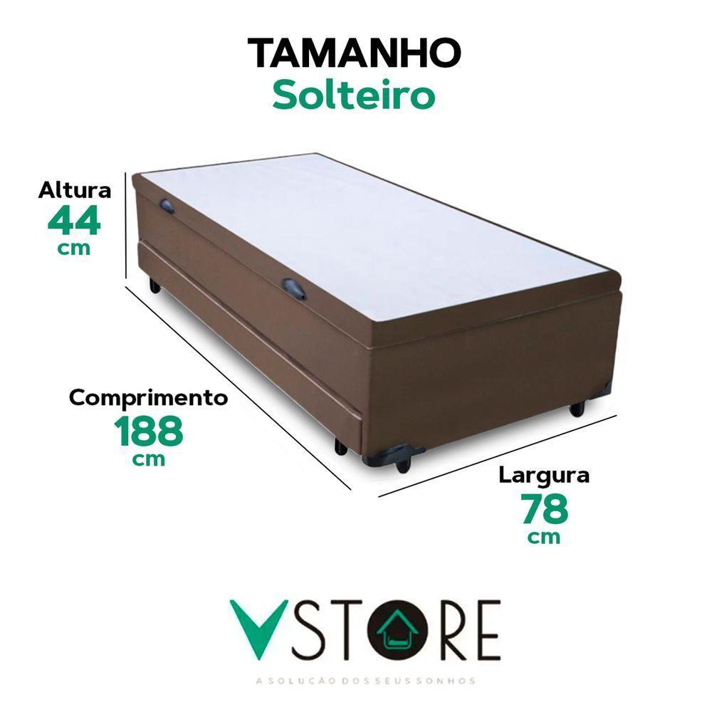 Bicama Box Baú Com Cama Auxiliar Solteiro 78x188x44 Marrom - 3