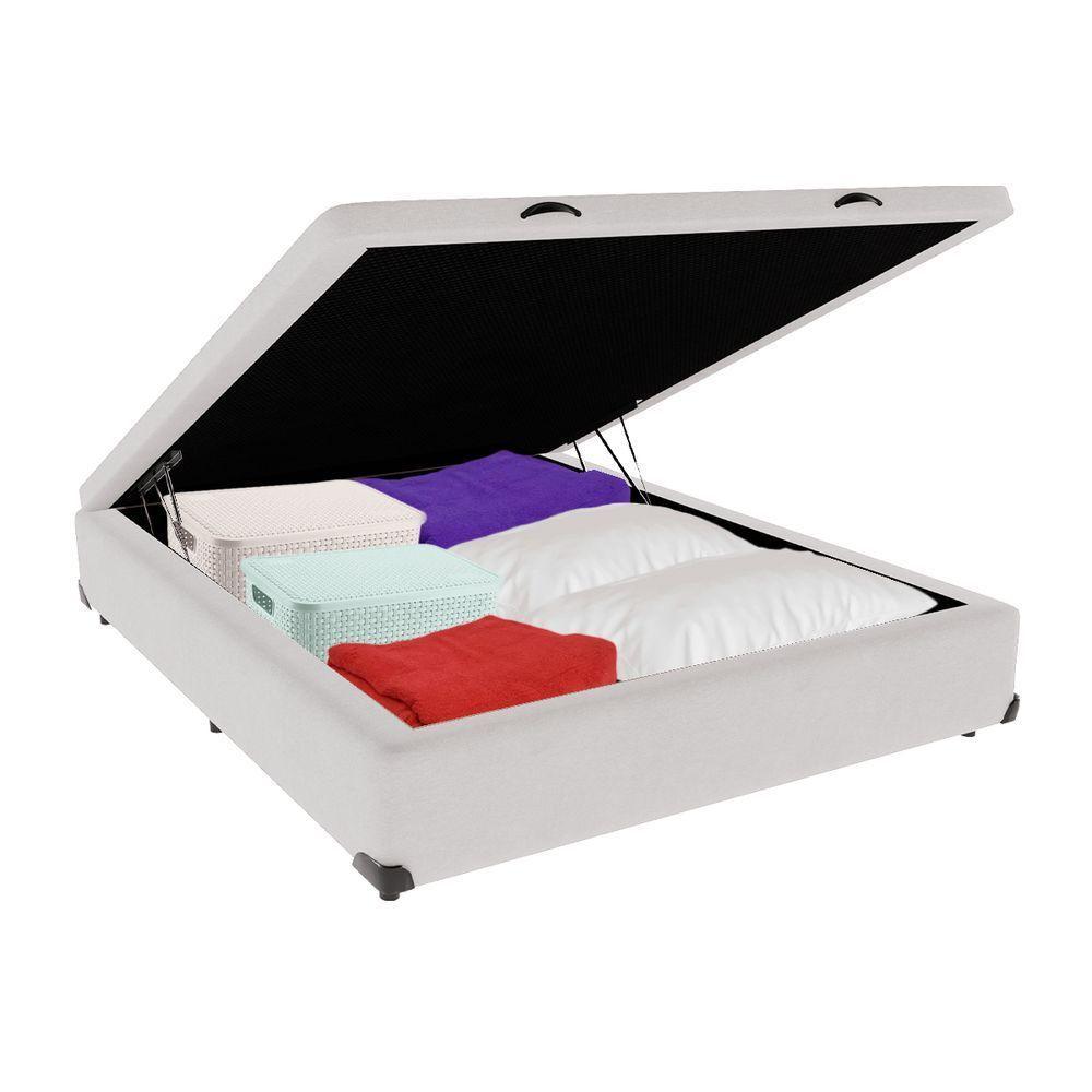 Cama Box Baú Viúvo Bravus 128x188x44 Branco - 1