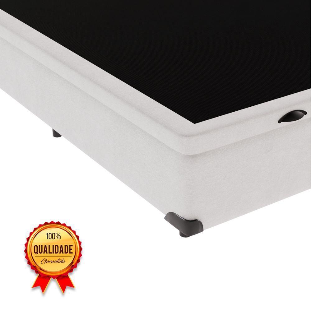 Cama Box Baú Viúvo Bravus 128x188x44 Branco - 2