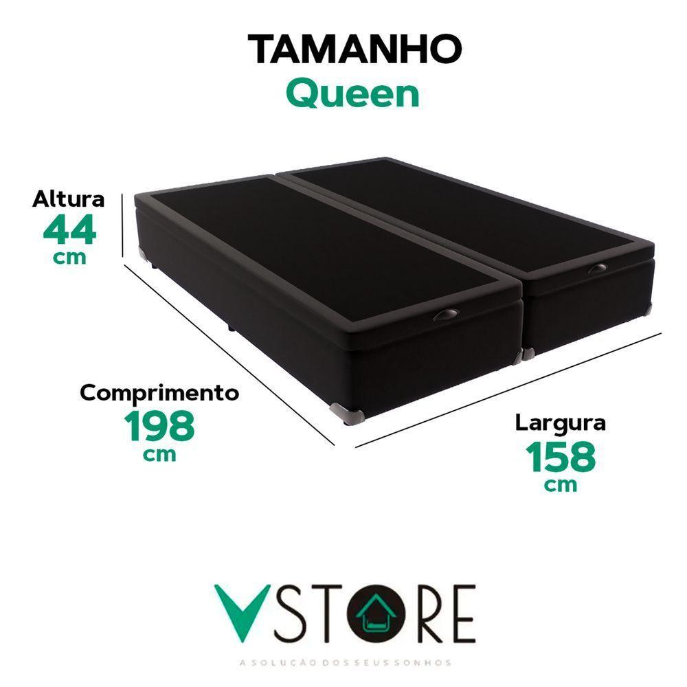 Cama Box Baú Queen Bravus 158x198x44 Preto - 3