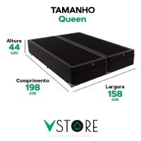 Cama Box Baú Queen Bravus 158x198x44 Preto - 3