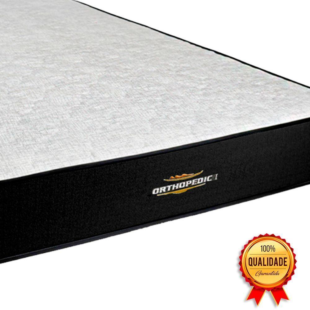 Cama Box Baú Preto E Colchão Orthopedic D33 Vstore 78x188x30 - 3