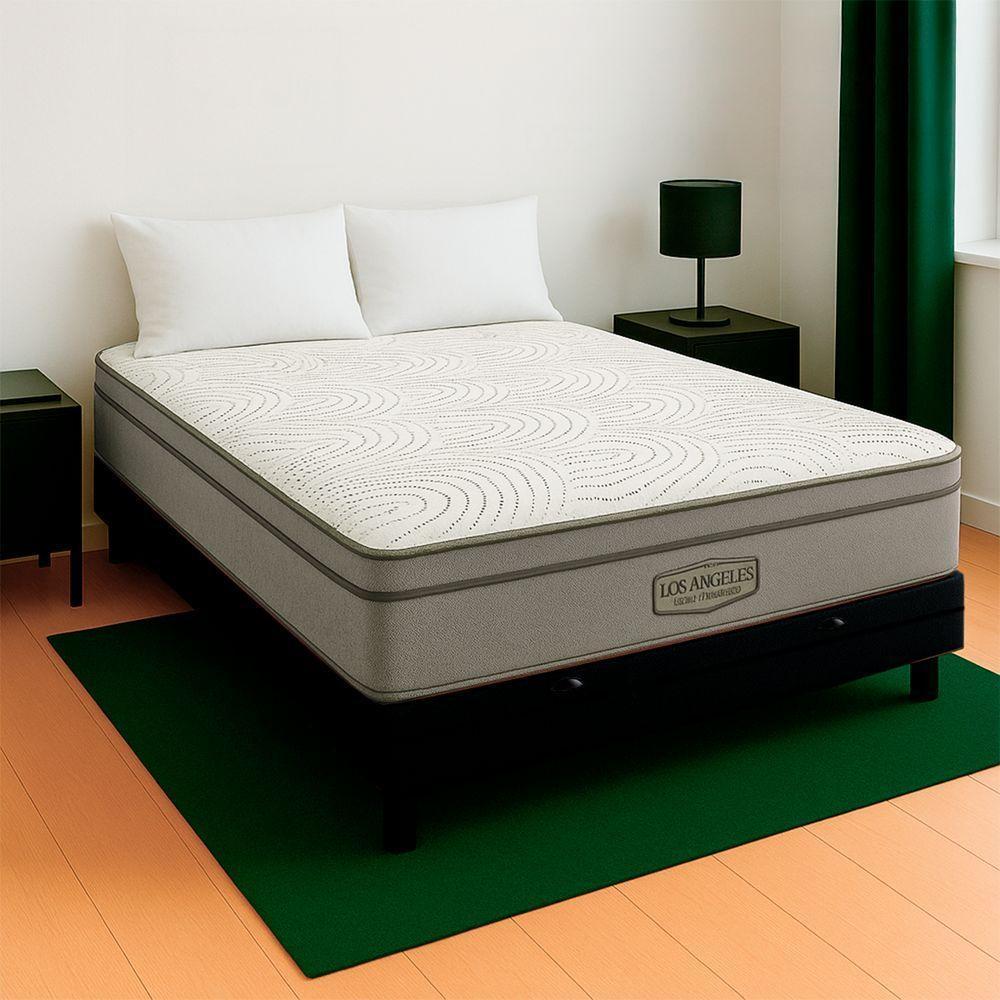 Cama Box Baú Viúvo Preto E Colchão Los Angeles Molas Vstore - 1