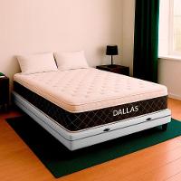 Cama Box Baú Casal Branco E Colchão Dallas Molas Vstore - 1