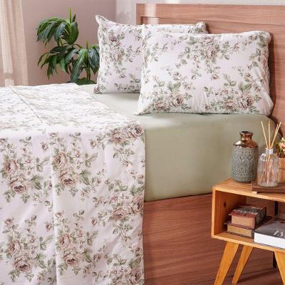 Jogo De Cama Solteiro Cotton Touch 3 Peças 88x188x30cm Elis
