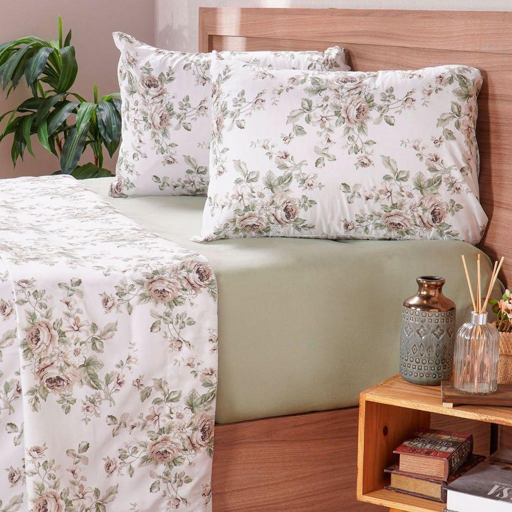 Jogo De Cama King Cotton Touch 4 Peças 193x203x40cm Elis - 2