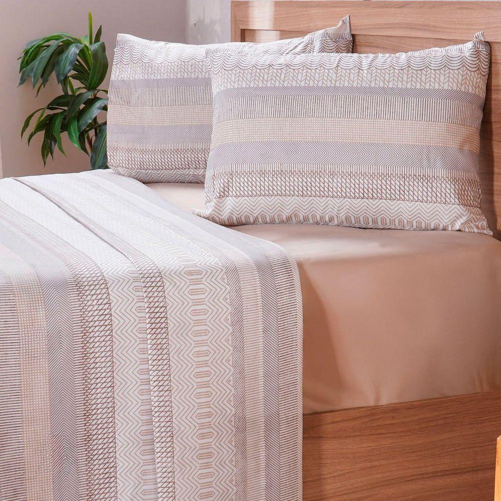 Jogo De Cama Queen Cotton Touch 4 Peças 158x198x35cm Bossa - 2